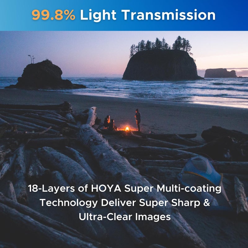 Hoya EVO Antistatic 62mm UV Filter â€” Camera Filters with 16-Layer SMC Coating, 3mm Thick, UV Optical Glass for Superior Resolution - Dust, Stain & Scratch-Resistant for Clear & Distortion-Free Images - Image 2